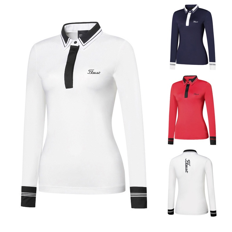 Golf jersey quần áo golf nữ thoáng khí, sấy nhanh, thấm mồ hôi, giản dị, mỏng, áo polo ngoài trời thời trang, mùa thu