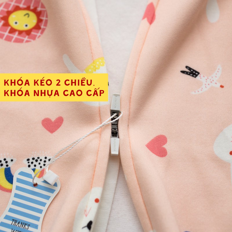 Túi Ngủ Noonon cho bé có ống tay tháo rời từ 3 tháng- 5 tuổi