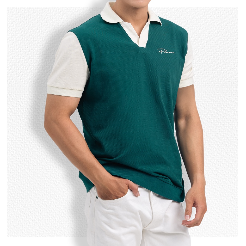 Áo Polo nam ngắn tay ALAN form rộng, vải cá sấu cotton UNI, nam tính, thanh lịch, sang trọng - POLOMANOR