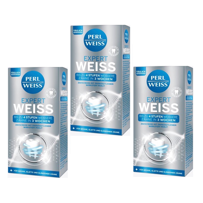 Kem đánh răng Perl weiss Expert White 50ml, Làm sạch, Làm trắng chỉ trong 3 tuần