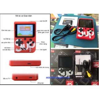 Máy Chơi Game Sup 400 game . Kèm Tay Cầm Dành Cho 2 Người . Mario . ConTra. Tank. 400 game kết nối tivi