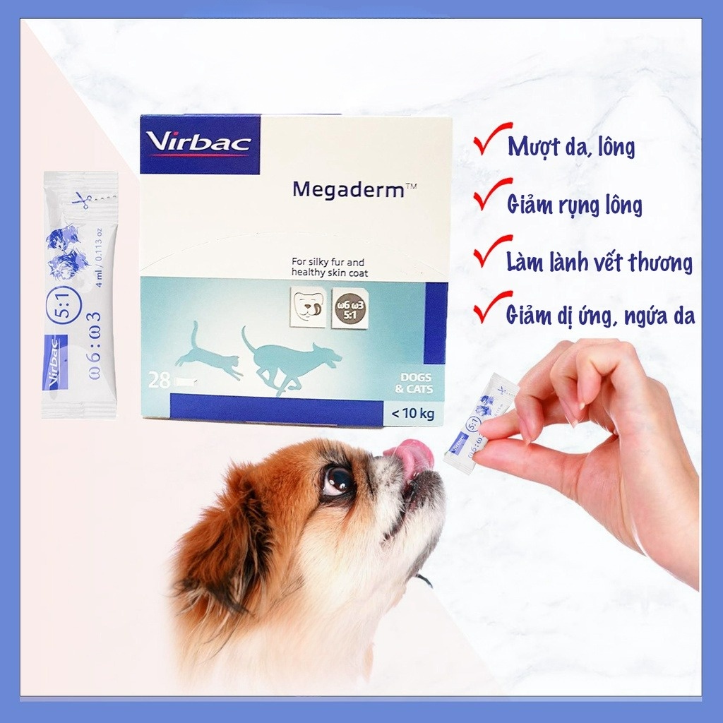 GEL DINH DƯỠNG MƯỢT LÔNG, DA MEGADERM GÓI 4ML