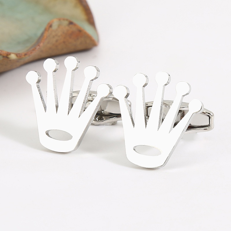 [NF] Khuy Măng Sét Sơ Mi Bằng Kim Loại Hình Bàn Tay Lái Râu Vui Nhộn Thời Trang Cho Nam