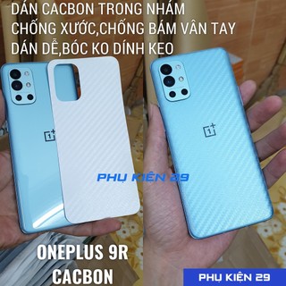 [Oneplus 9/9 Pro/ 9R/ 9RT/ 10R/ Ace] Dán lưng 3D chống xước vân Cacbon - Carbon