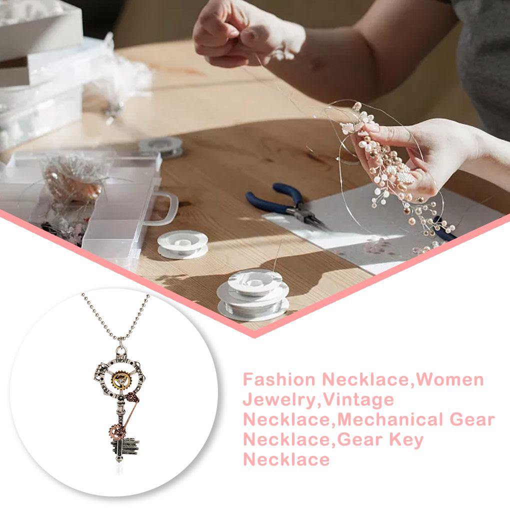 Vòng cổ Mặt Bánh Răng Máy Móc Phong Cách Steampunk