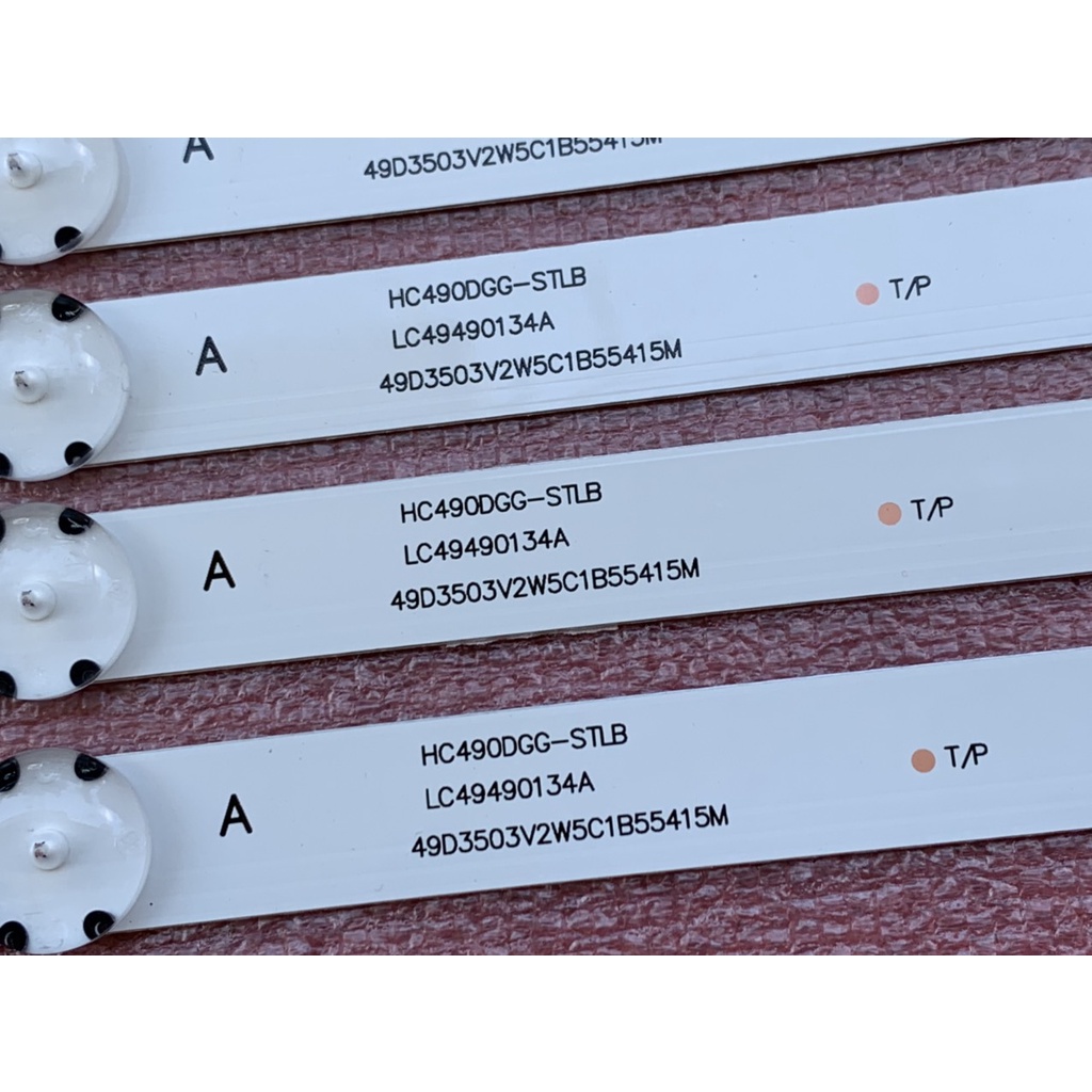 LED TIVI LG 49UJ632T 49UH619V 49UF6409 49UH651V 49UJ635V 49UF640T MỚI 100% BỘ 4 THANH MỖI THANH 9 BÓNG MỖI BÓNG 3V