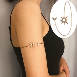 Ru Vòng Đeo Cánh Tay Trên Đính Đá Zircon Đơn Giản Hợp Thời Trang Hình Ngôi Sao Mặt Trăng n