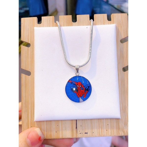 Dây chuyền mì trơn bạc ta mặt siêu nhân cho bé trai Minh Tâm Jewelry