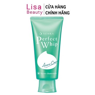 Sữa Rửa Mặt Dành Cho Da Mụn Senka perfect Whip Acne Care 100g (xanh lá)