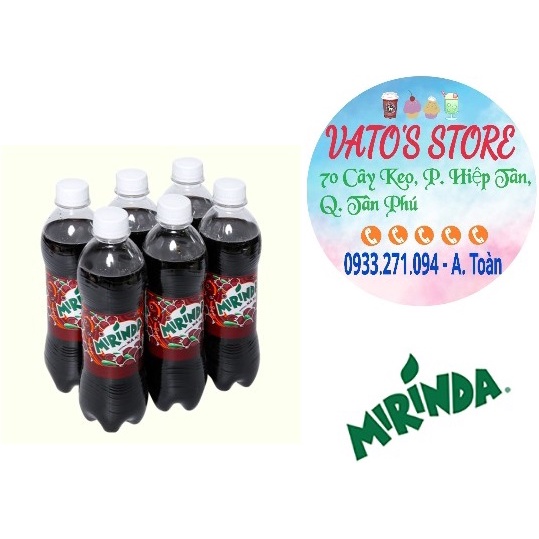 Thùng 24 chai Nước ngọt MIRINDA xá xị chai 390ml / Lốc 6 chai Nước ngọt MIRINDA xá xị chai 390ml