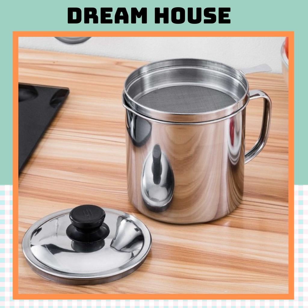 Ca lọc dầu ăn bằng inox không gỉ cao cấp, bình lọc dầu an toàn bảo vệ sức khoẻ