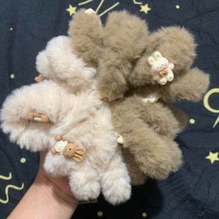 Dây buộc tóc, cột tóc lông siêu mềm mịn đính charm thỏ dễ thương Mun1993