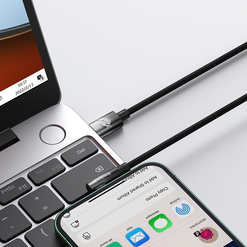 Cáp Sạc Nhanh 20w Điện Thoại 90 Độ Baseus MVP 2 Elbow-shaped Fast Charging Data Cable Type-C to L