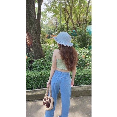 Nón bucket viền bông