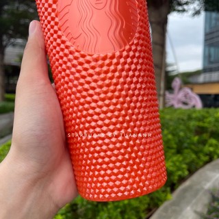 [Chính hãng] Ly Starbucks Studded Glossy Orange 710ml