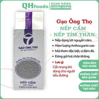 Nếp cẩm - nếp tím than - gạo ông thọ - đặc sản hàm lượng anthocyanin cao - túi 1kg