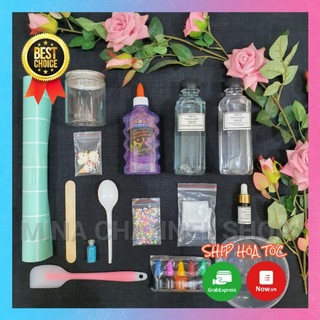 Bộ Kit Slime Trong Keo Mỹ Cao Cấp, An Toàn nhất, Đẹp, Dễ làm, Kèm HDSD Và Quà Tặng