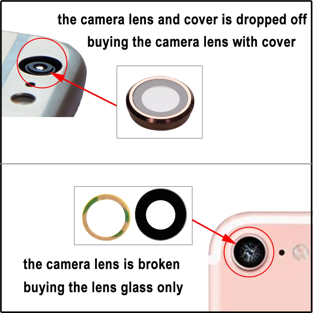 Kính Camera Sau Cho iPhone 6 6S 7 plus 8 X XR XS MAX