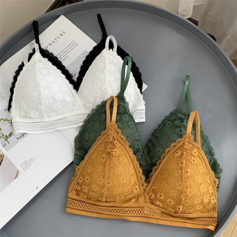 Áo Bra Ren Hoa Mini Mút Mỏng Cài Sau Siêu Xinh 7338