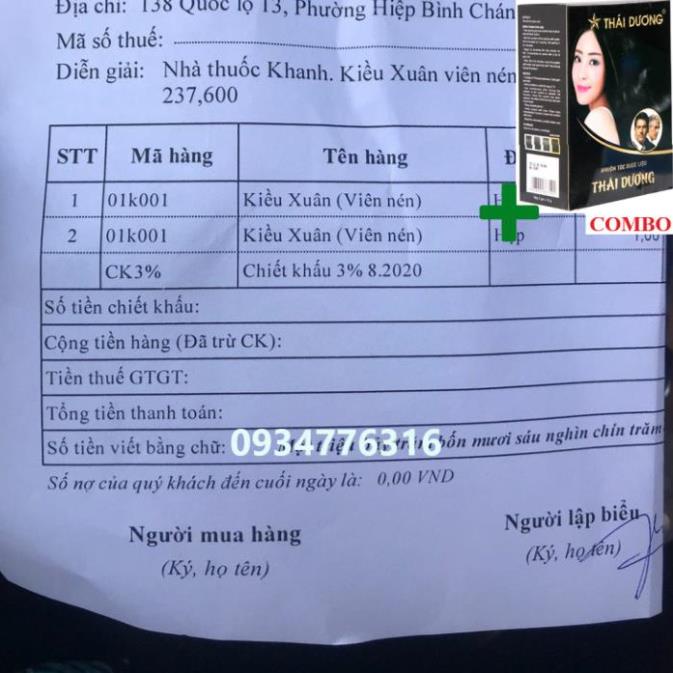 Combo Gội Là Đen Thái Dương+ ✅ Viên Uống Đẹp Da Kiều Xuân