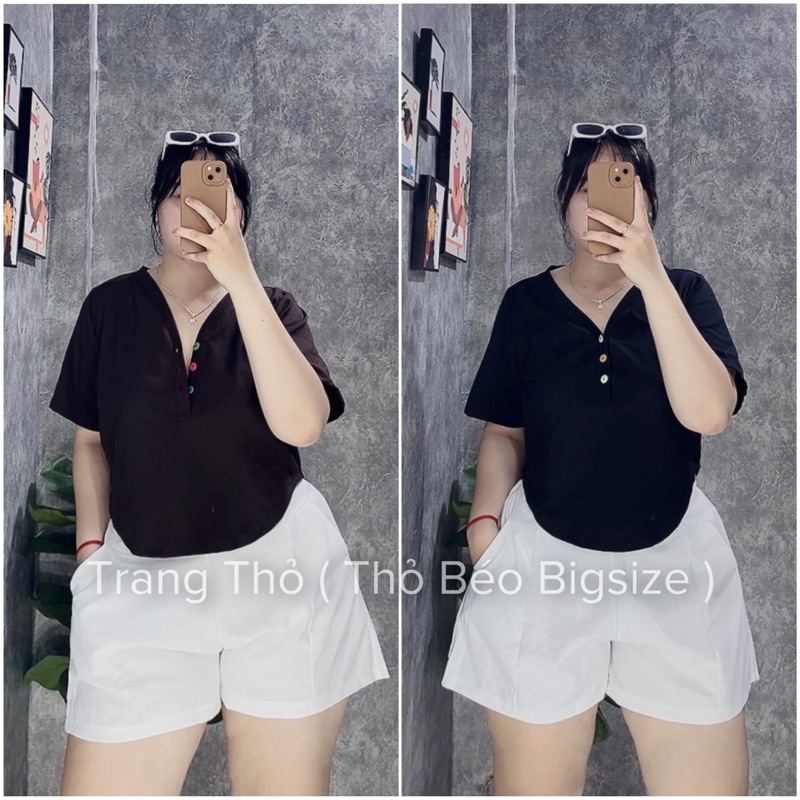 Áo Thun Vạt Bầu Bigsize form lửng 70-95kg