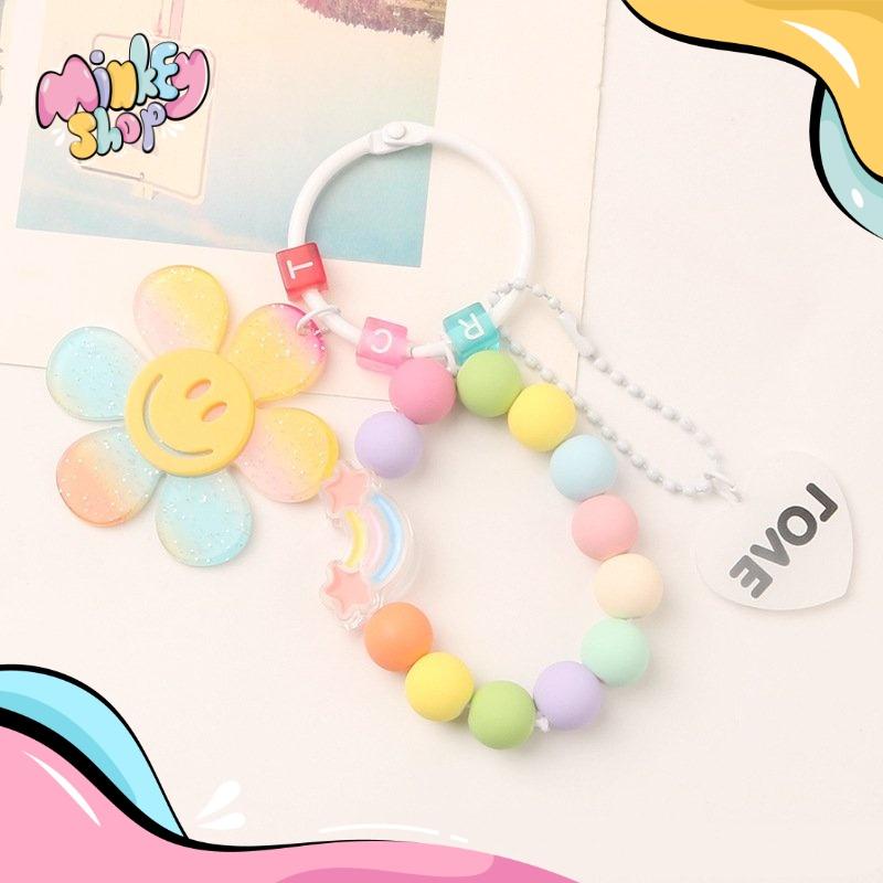 Móc Khoá Hoa Mặt Cười Đẹp Dễ Thương Cute Quà Tặng Ý Nghĩa Phụ Kiện Túi Xách Balo Oto Cặp Xách Đáng Yêu 02MKH -Minkey