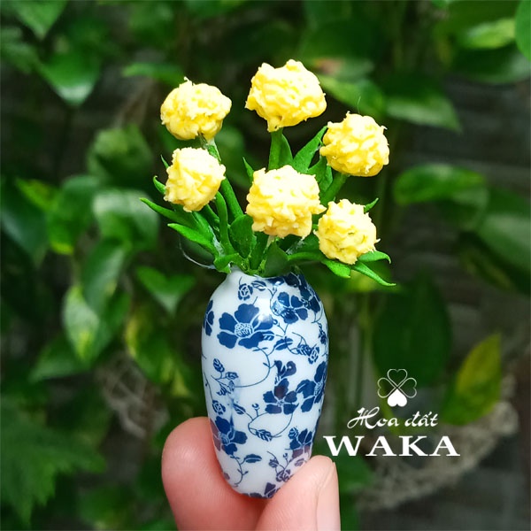 Set Tết-Mô Hình Chậu Cúc Vạn Thọ 1/12