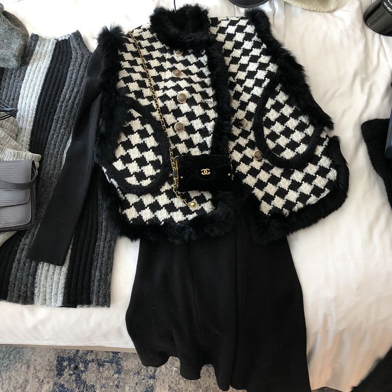 Áo Khoác Lông Không Tay Thời Trang Thu Đông Phong Cách Retro Cho Nữ