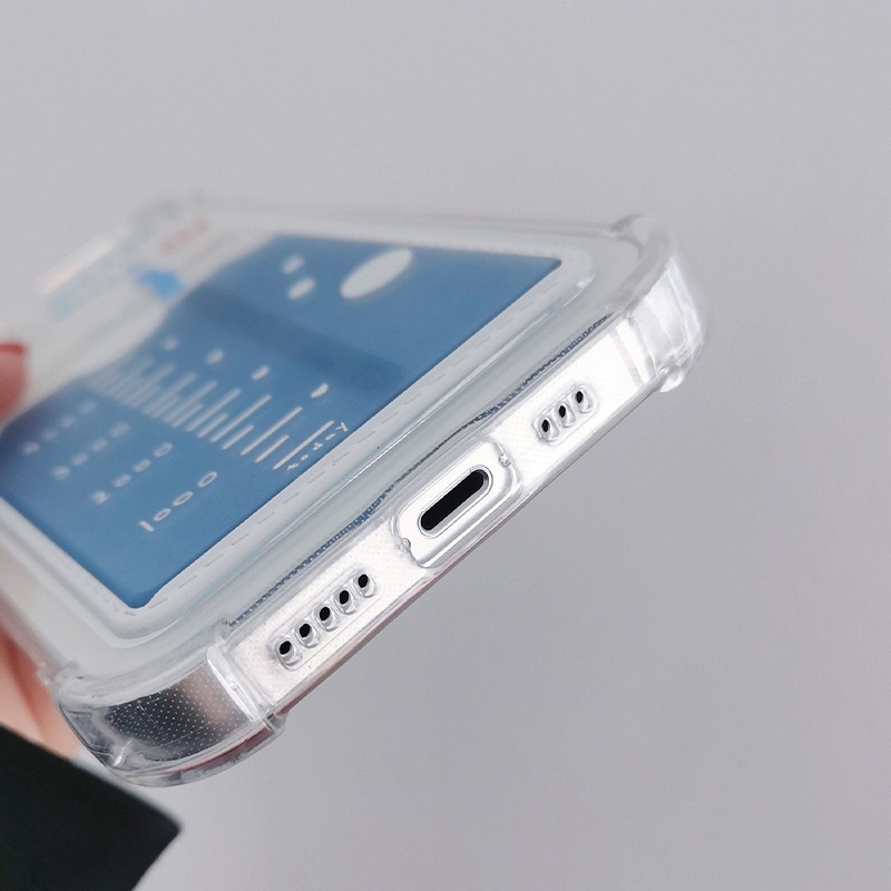 Ốp Ví Trong Suốt Chống Sốc Có Ngăn Đựng Ảnh, Thẻ - Water! Drink-có IPhone/oppo/samsung/vivo/xiaomi