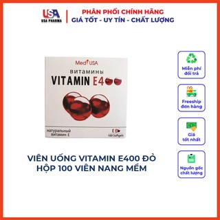Vitamin E Đỏ 4000mcg giảm lão hóa - Hộp 100 viên