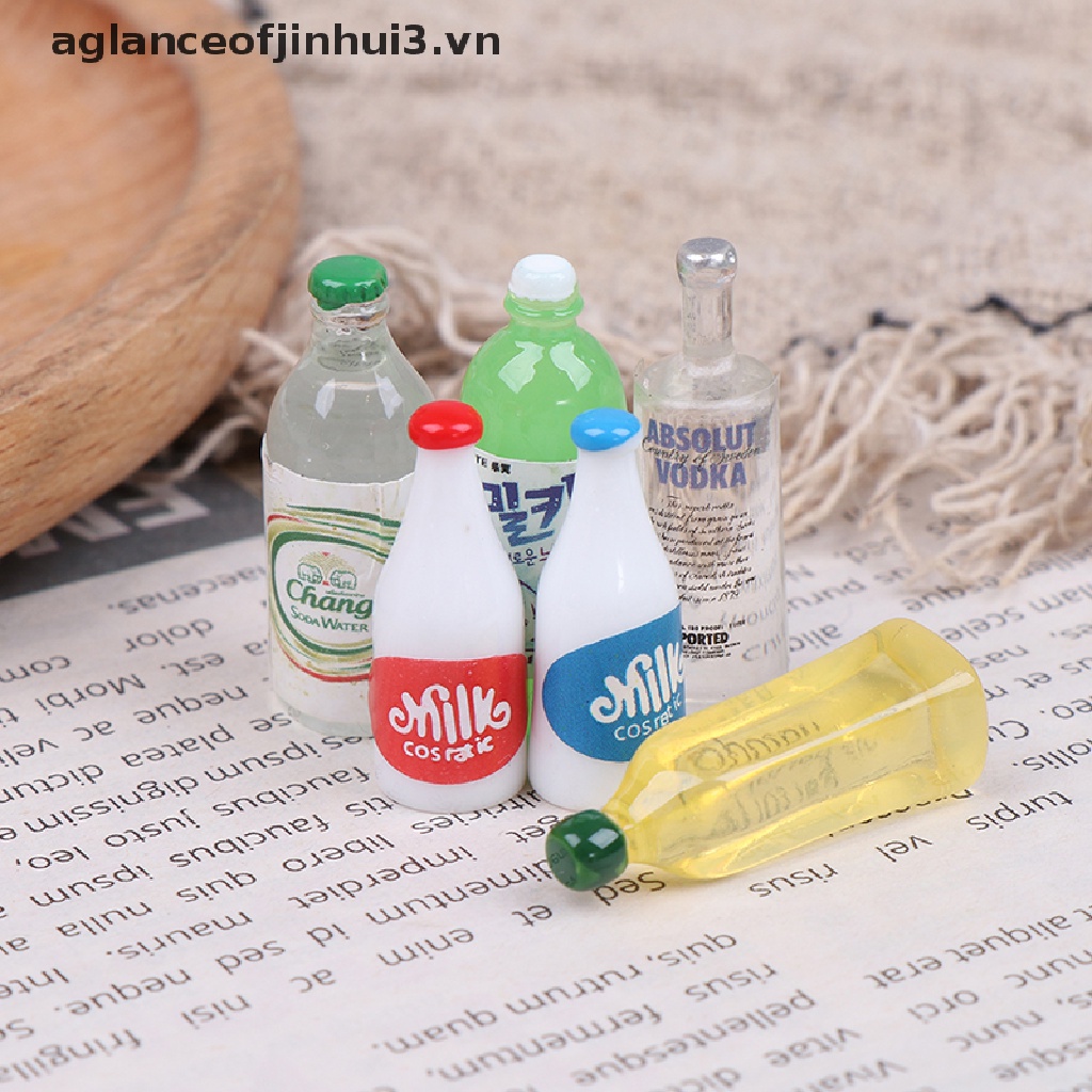 Set 5 Bình Nước Mini Tỉ Lệ 1: 12 Trang Trí Nhà Búp Bê