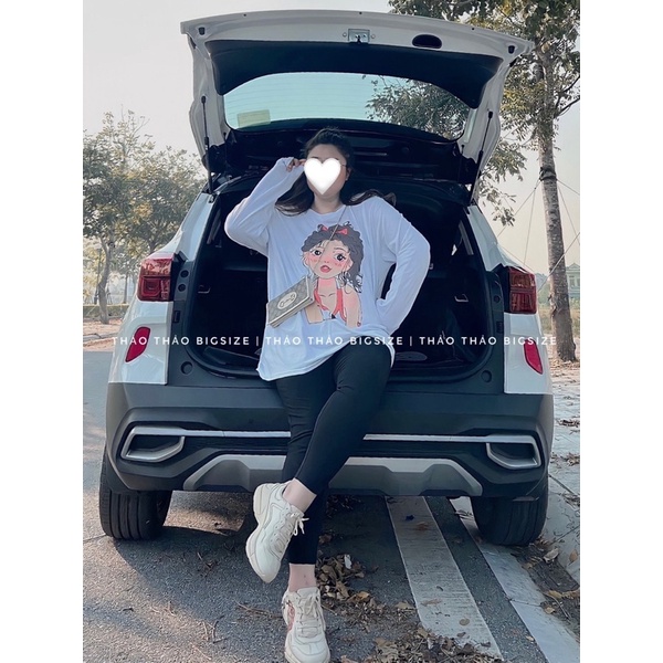 Áo thun cô gái tay dài bigsize - MÚP BIGSIZE 60-100KG