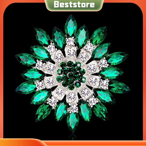 Ghim cài áo hình hoa đính đá thời trang cho nữ