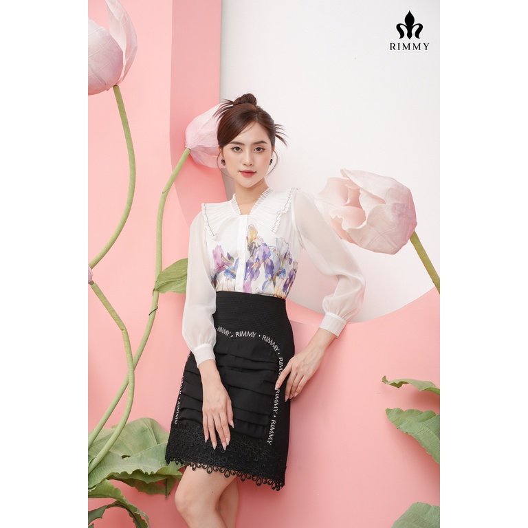 Chân váy maika phối ren thêu RIMMY