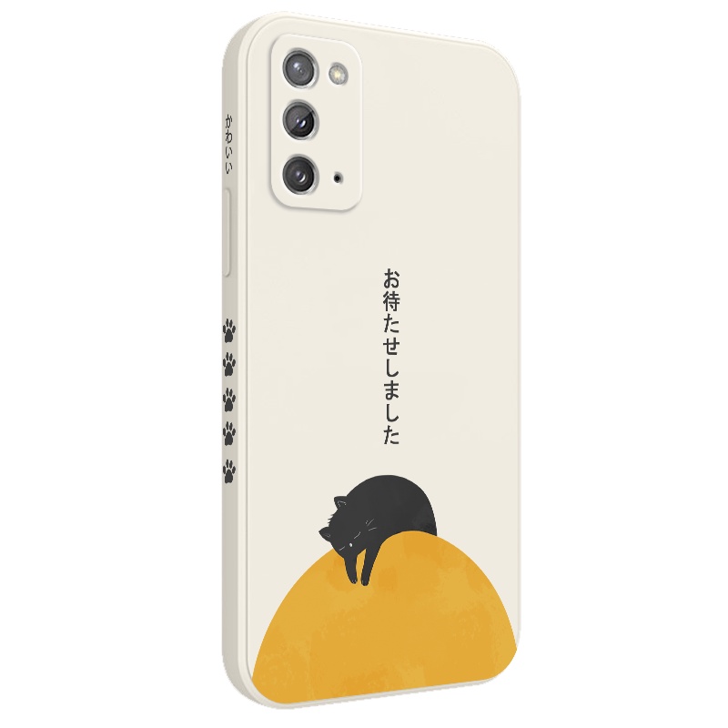 Ốp Điện Thoại Silicon Dẻo Họa Tiết Chú Mèo Dễ Thương Cho Samsung Galaxy Note 20 Ultra 10 Plus 9