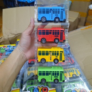 Bộ xe buýt Tayo The Little Bus gồm 4 chiếc chạy bằng cót đồ chơi trẻ em