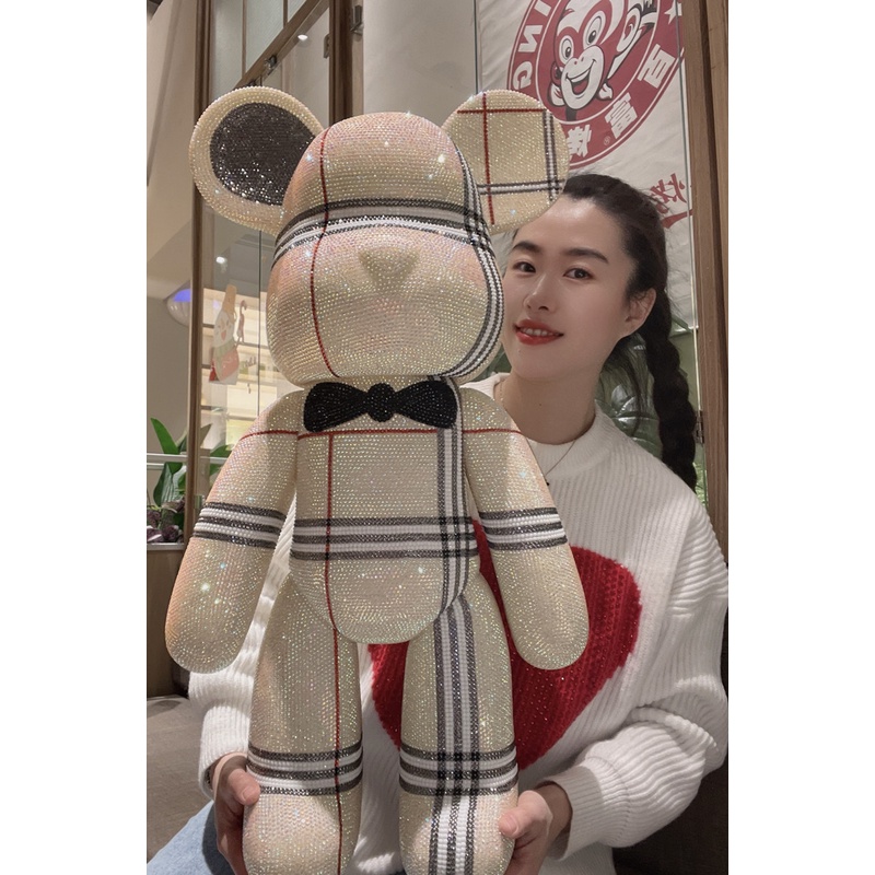 Phôi gấu đính đá size 75cm