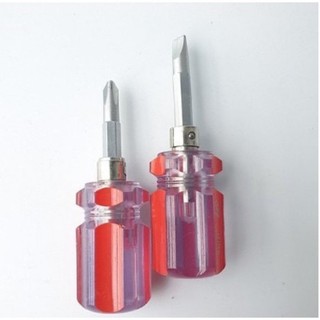 Tua vít 2 đầu lùn 6mm cán sọc trong bake dẹp + -
