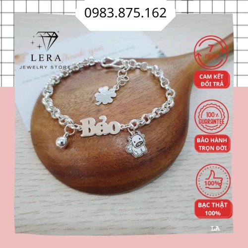 Vòng tay bạc khắc tên cho bé trai bé gái, lắc tay khắc chữ trẻ em treo con giáp phụ kiện theo yêu cầu lấy ngay