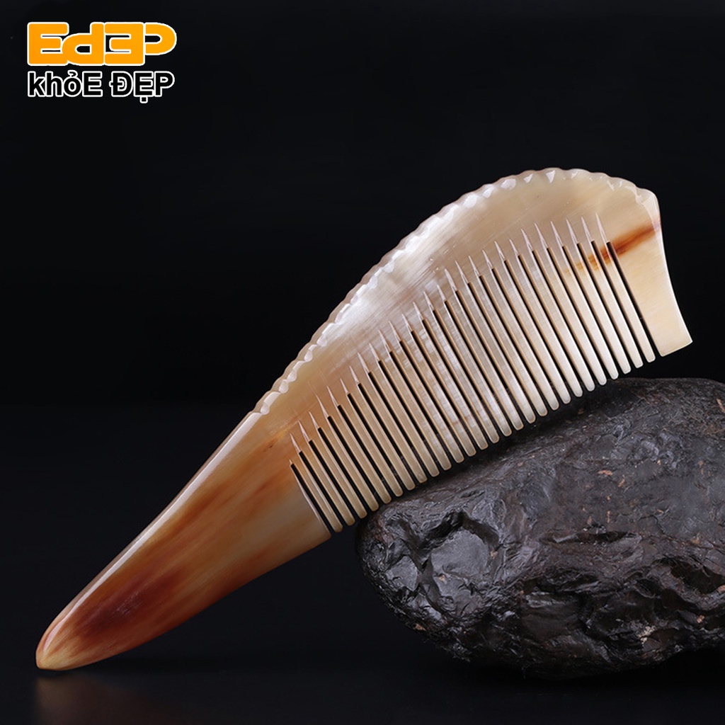 Lược Sừng Chuôi Trơn Cao Cấp (Thủ Công Mỹ Nghệ, Chải Thông Kinh Lạc, Hàng Nhập Khẩu, Massage, Làm Đẹp, Ấn Day Huyệt,...)