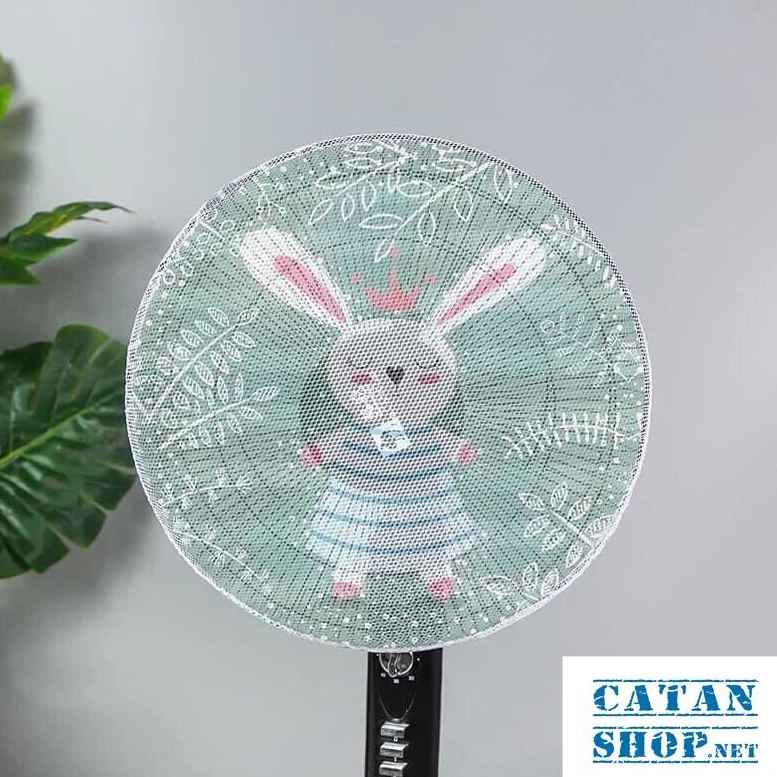 Lưới bọc quạt Hoạt hình an toàn cho bé, Màn trùm máy quạt bảo vệ bé có dây rút siêu tiện dụng GD572-LBocQu