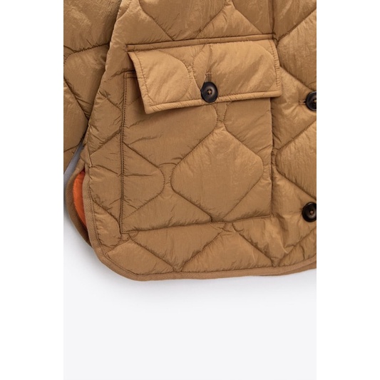 Áo Khoác BOM Nữ Dáng Rộng Trần Trám Siêu Nhẹ Nâu ZR