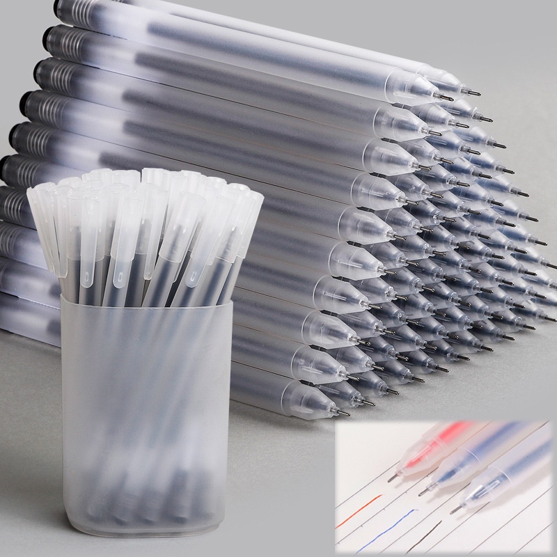 Bút Bi Mực Đen / Đỏ 0.5mm Tiện Dụng Cho Học Sinh