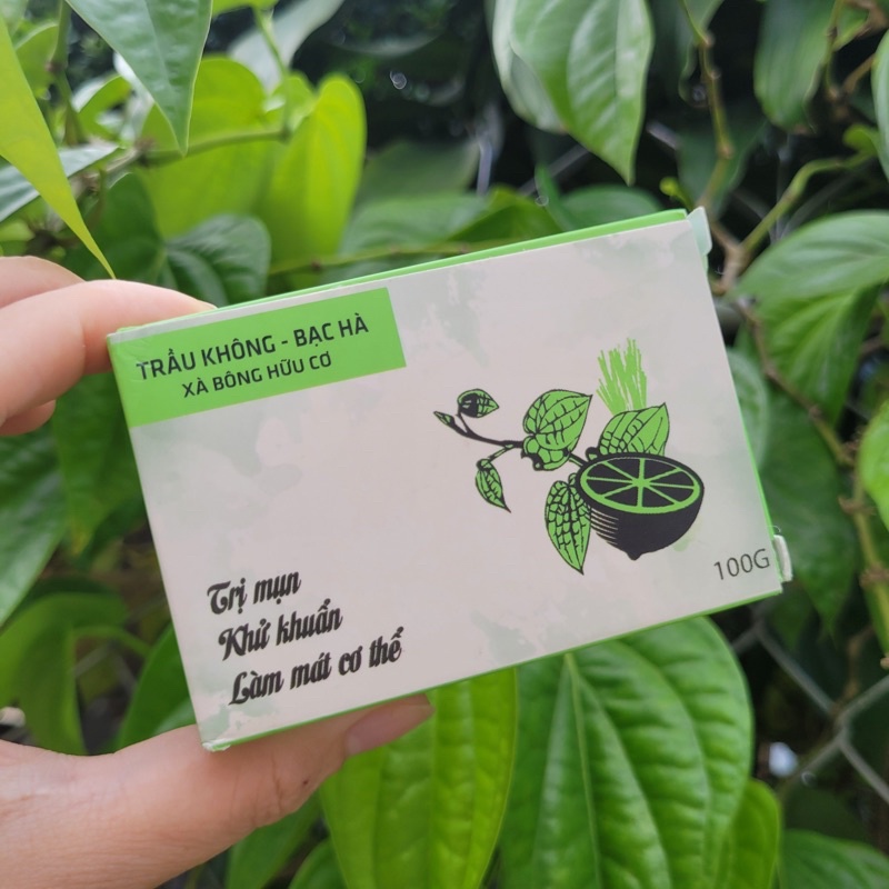 Xà Bông Trầu không bạc hà chiết xuất thiên nhiên 100g Giảm mụn lưng, kháng khuẩn, khử mùi hôi cơ thể, hôi nách, hôi chân