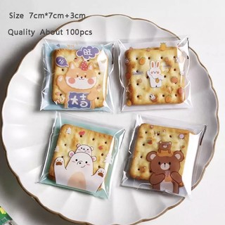 Túi Bánh quy DÁN 7x7cm (100c)