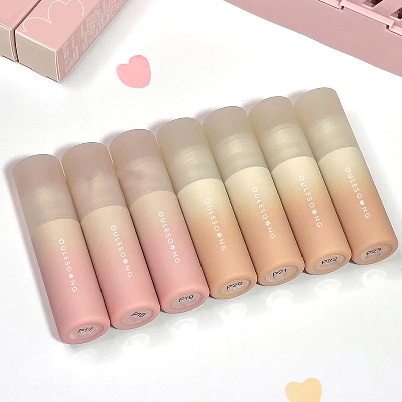 Set 3 Son Môi OULESONG Màu Sữa Bùn Chống Thấm Nước