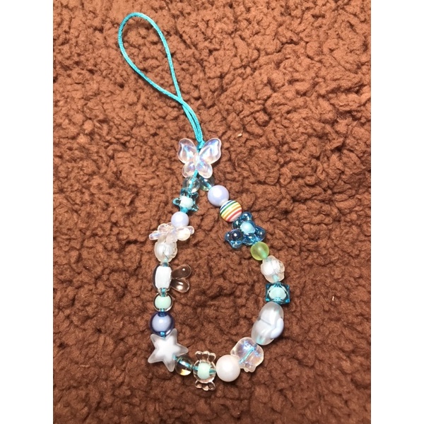 Dây treo điện thoại , dây trang trí điện thoại phong cách hàn quốc hạt nhựa, dây đeo điện thoại kute