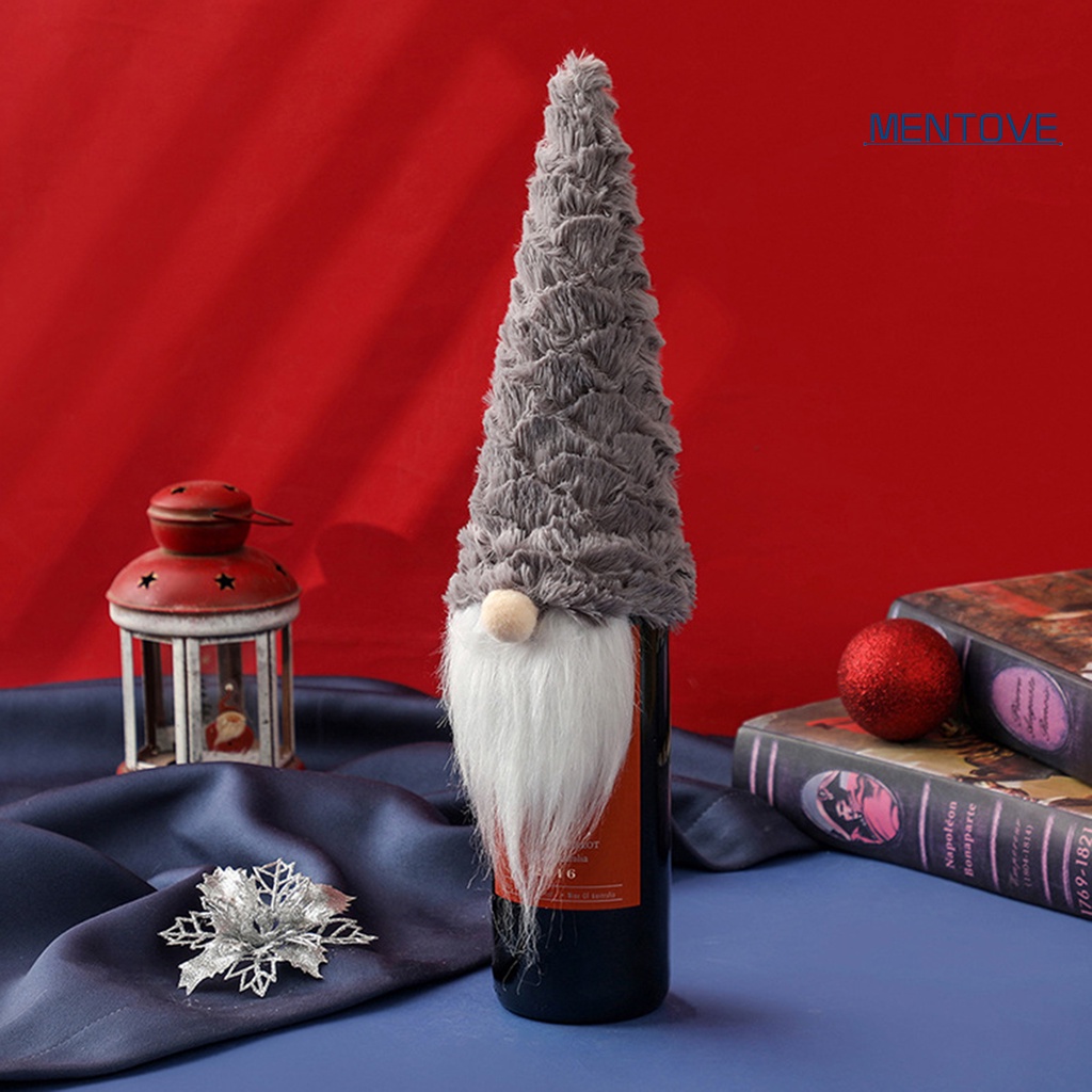 Vỏ Bọc Chai Rượu Bằng Vải Họa Tiết Giáng Sinh Dễ Thương Bắt Mắt