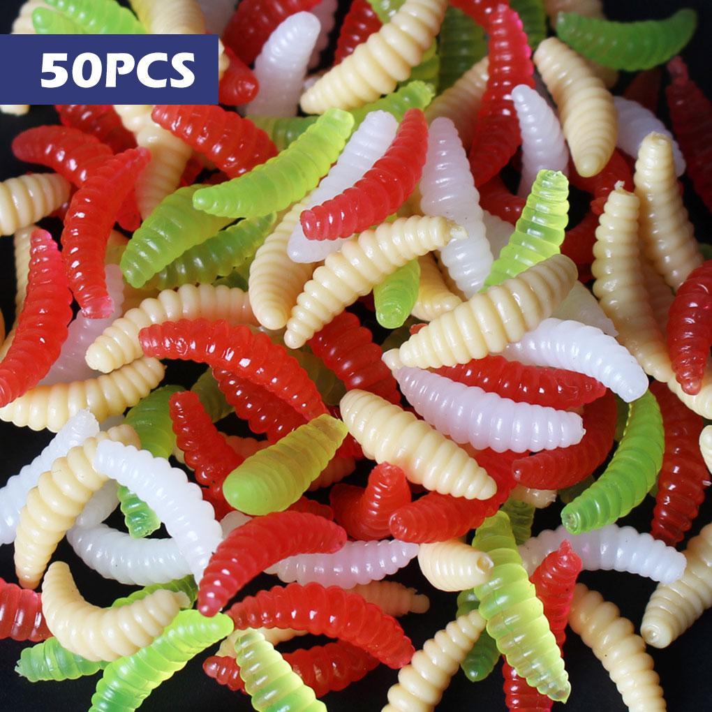 Set 50 Mồi Câu Cá Giả Mềm Phát Sáng Có Thể Tái Sử Dụng