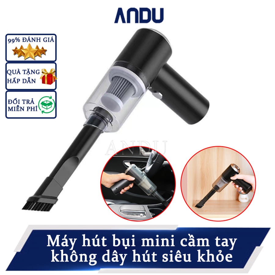 Máy Hút Bụi Cầm Tay, Máy Hút Bụi Mini Không Dây, Vệ Sinh Ô Tô, Gia Đình, Hút Bụi Giường Nệm, Lông Chó Mèo